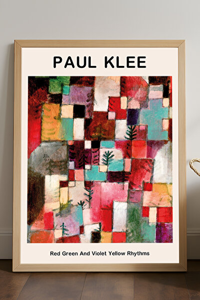 Duvarda Poster înrămat din lemn natural Paul Klee, pictură decorativă de pere...