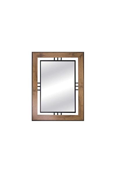 ELITECOMMERCEMARKET Oglindă de Perete cu Cadru din Lemn & Metal – 60x80 cm