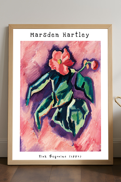 Duvarda Poster înrămat din lemn natural Marsden Hartley, pictură decorativă a...