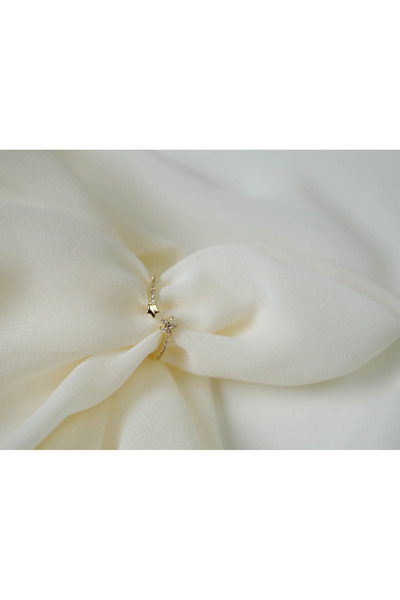 ATELİER TUĞBA خاتم YZK130 بتصميم نجمة مينيمال قابل للتعديل