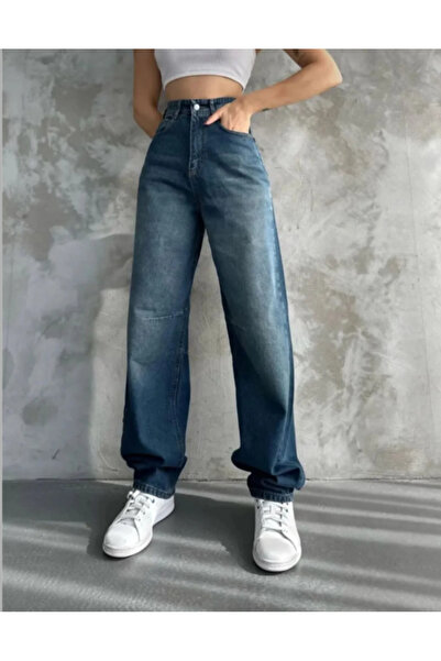 SANTA BELLA Dodge Темно-синій коричневий шліфований високий пояс баггі джинси з поясом і пряжкою жіночі джинси без лікра