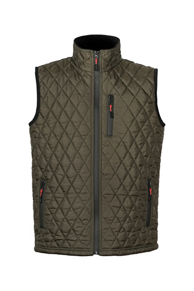HAMİTOGULLARI Khaki Reversible Zippered Vest