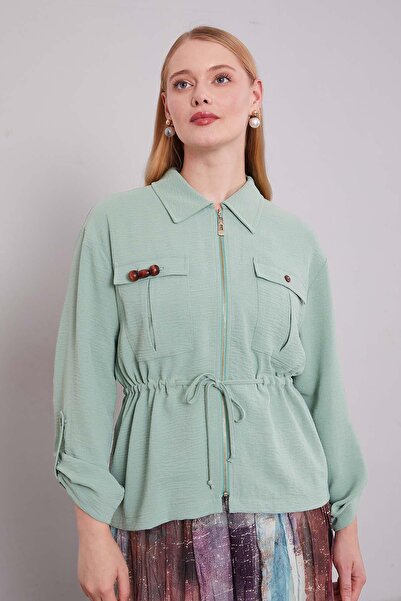 Levidor Mint Green -Mint Green Mixed Pattern Skirt Set