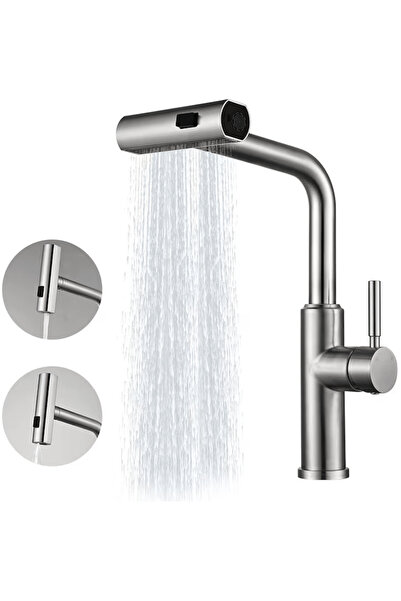OEM Stainless steel kitchen sink mixer with pull-out shower, 3 water spray modes, ceramic cartridge
