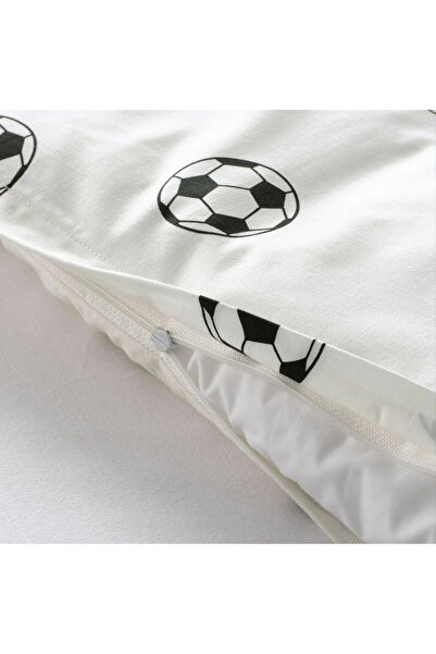 IKEA Sportslig Children's Bedding Set, White-Black, 150X200/50X60 cm