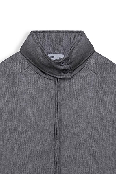 praye Zippered Short Jacket Anthracite