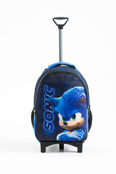 Sona Park Set de ghiozdan pentru școala primară Sonic Roller – Roller fix, picior pliabil, cu cutie de prânz