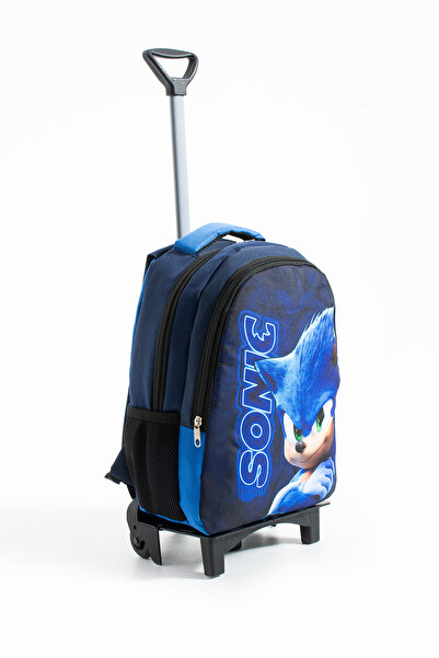 Sona Park Set de ghiozdan pentru școala primară Sonic Roller – Roller fix, picior pliabil, cu cutie de prânz