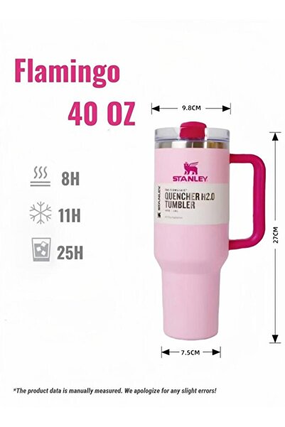 Generic Stanley Quencher H2.0 FlowState Stainless Steel Vacuum Insulated Tumbler 1.18L Cherry Blossom Pink