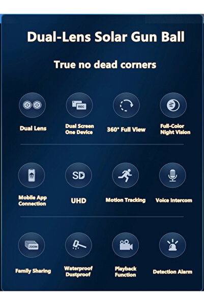 Makrystorm 4K 8MP Solar Camera 4G Sim PTZ Cameras Outdoor Dual Lens IP Camara (With 128GB SD Card)