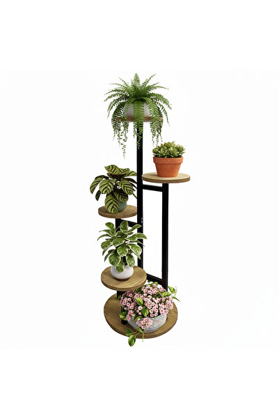 Sinyin 5-Tier Multi-Layer Plant Stand,Indoor Outdoor Metal Flower Pot Rack,Space-Saving Corner Shelf