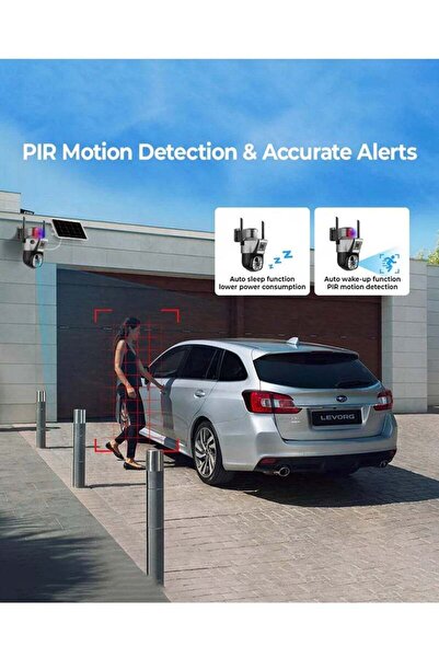 Makrystorm 4K 8MP Solar Camera 4G Sim PTZ Cameras Outdoor Dual Lens IP Camara (With 128GB SD Card)