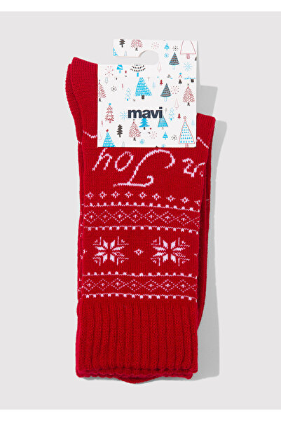 Mavi Christmas Themed Red Boot Socks 0912131-32421