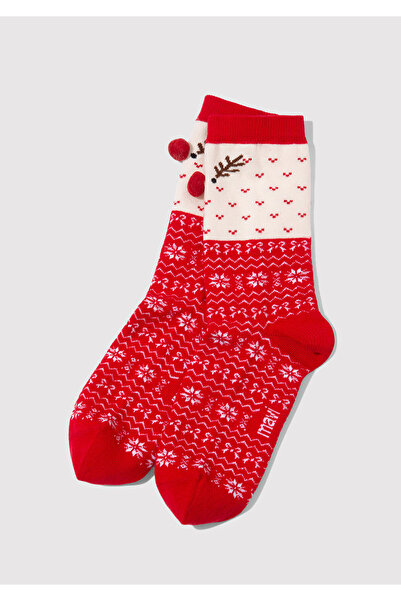 Mavi New Year Themed Red Socks 1913669-70056