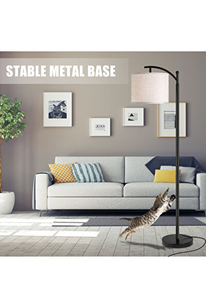 YESMAX Floor lamp for Living Room, Long Floor Lamp Standing Lamp Reading Light for Home and Office