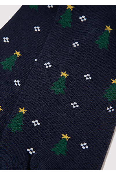 Mavi New Year's Themed Navy Blue Socks 0912110-70490