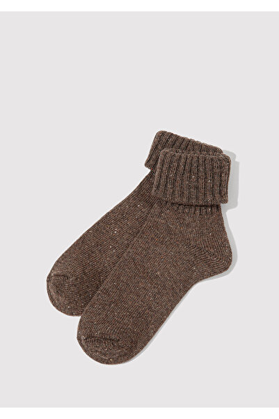 Mavi Wool Blend Brown Boot Socks 1913569-29871