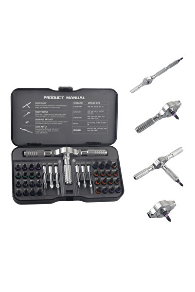 Choice مجموعة مفكات براغي مغناطيسية مكونة من 40 قطعة، مجموعة مفكات براغي صغيرة قابلة للإزالة والتجميع الذاتي