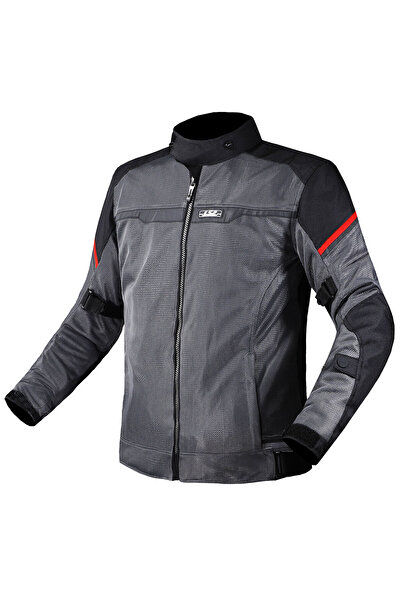LS2 Riva Black-Grey-Red 4 Season Motorcycle Jacket