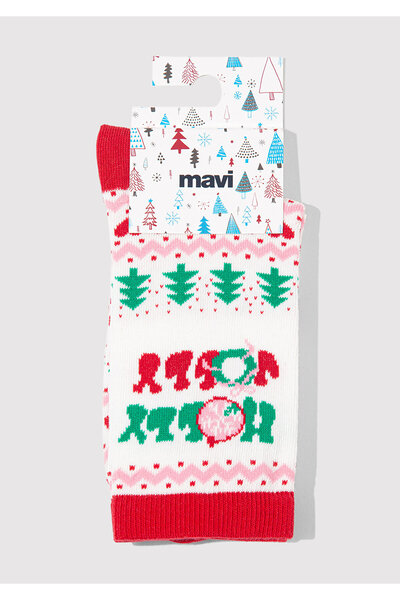 Mavi Новогодишна тема Бяла чорапка 1913662-70053