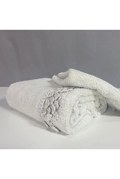 Reiashn Turkish towel, 2 pieces, 100% cotton, gray, size 30*50+50*90 cm