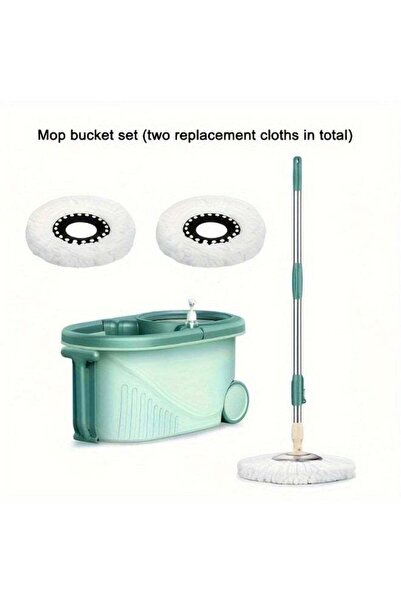 Generic Spin Mop and Bucket Set with Extendable Foldable Handle and Microfiber Heads