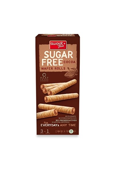 Sweet Plus Sugar-free chocolate wafer rolls