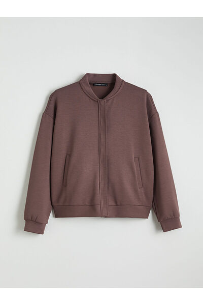 LC Waikiki Peak New Season College Guler supradimensionat Hanorac cu fermoar pentru femei tricou