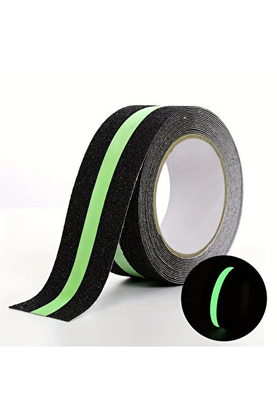 G Glixicom Black-Phosphorescent Anti-Slip Adhesive Tape Stairs/Steps Applicable on Multi-Surfaces 5 m x 5 cm