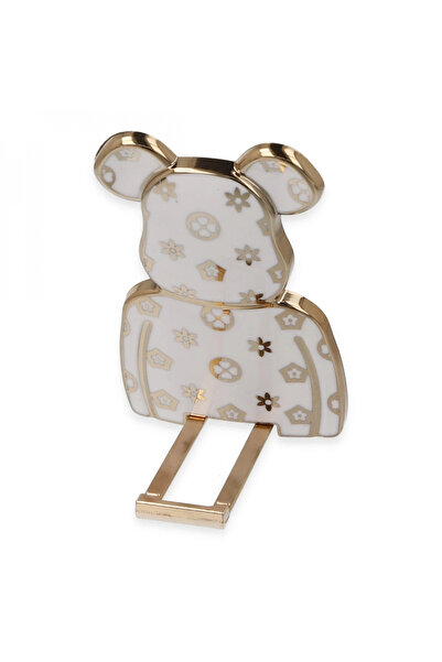 eco port Astro Stand Teddy Bear Με σχέδιο - Λευκό