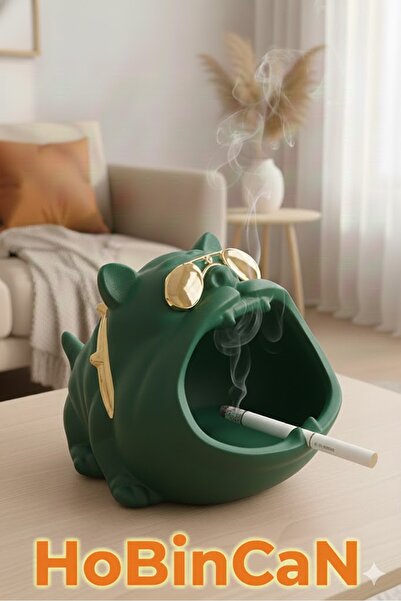 Pelirum Декоративна попільничка з фігуркою бульдога Бібло Настільний декор дл...