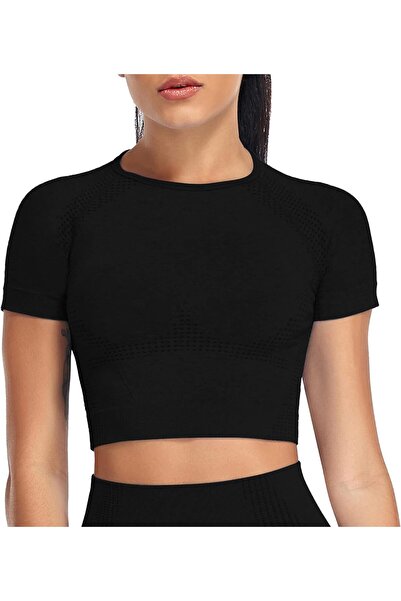 OEM Women's Short Sleeve Sports Top, Crop Running Shirt