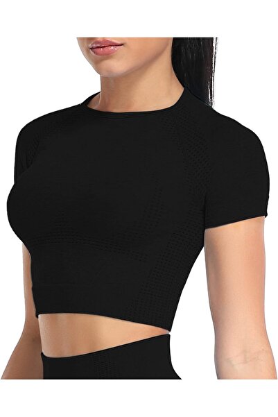 OEM Women's Short Sleeve Sports Top, Crop Running Shirt