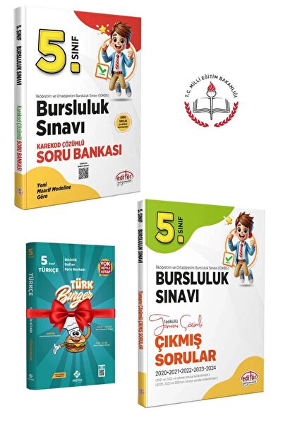 Editör Yayınevi Editör Yayınları 5. Sınıf Bursluluk Soru Bankası+Editör Yayın...