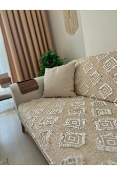 Bizdenuygunuyok 100% Cotton Sofa Cover – Protective Cover That Covers the Sea...