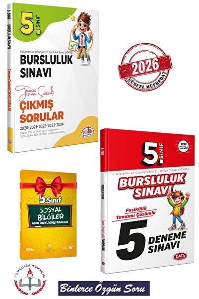 Editör Yayınevi Editör Yayınları 5. Sınıf Bursluluk Çıkmış Sorular+Data Yayın...