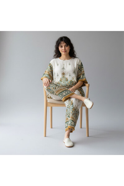 Muchmy Girls Matching Set Women 2 Pcs Clothing Set Floral Print Women Co-ord Set Soft Fabric Outfit