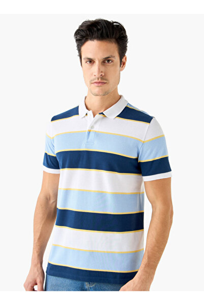 FAV Striped Polo T-shirt with Short Sleeves