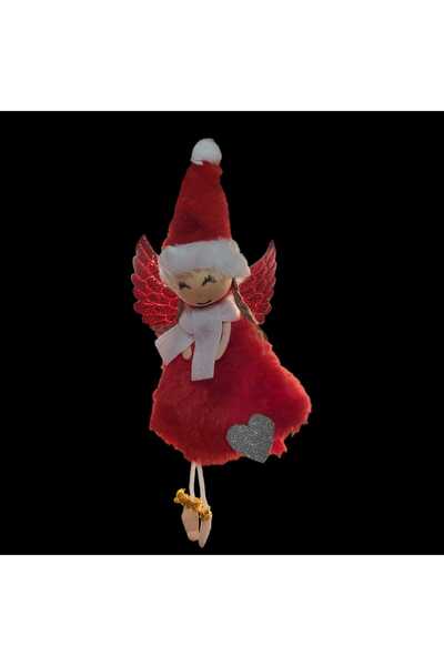 First Choice Christmas tree ornament 3/set, Red Angel with silver heart, 18cm, realistic design