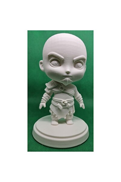 IMALDI PRO Funko Pop-style figurine inspired by Kratos (God of War), unpainted white, 13 cm