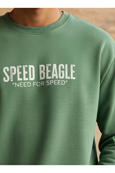 SP Characters Men Regular Fit Snoopy Print Sweatshirt