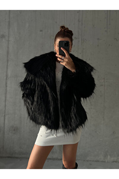 My Blog Black Long Furry Fur Coat