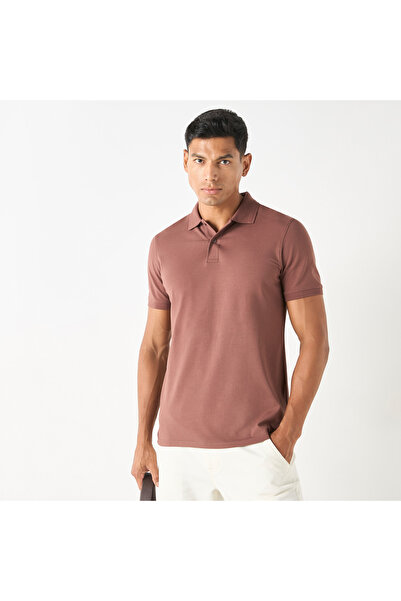 FAV Polo T-shirt with Short Sleeves and Button Closure