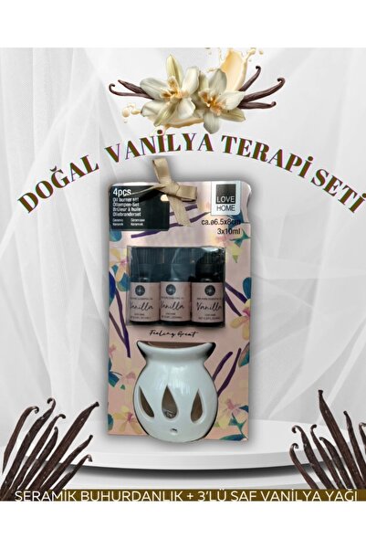 Barışhanesi Dekoratif Doğal Esans Yağlı Seramik Buhurdanlık(mum hediyeli)| Od...