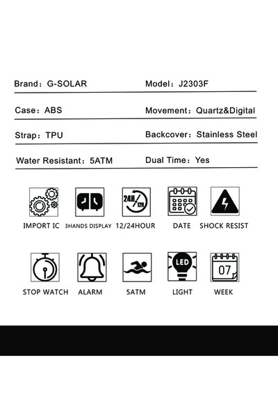 shiyunmei Fashion Trend Multi functional Sports Outdoor Watch Men's Dual Display Watch