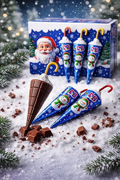 taso8090 (3 ADET) DİPPO NOEL BABA ŞEMSİYE ÇİKOLATA