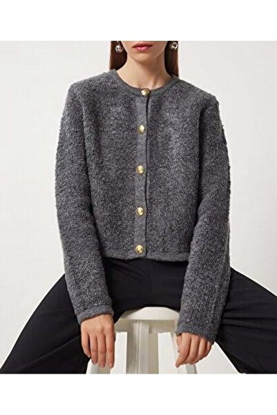 Turtaş 26K8266 HIRKA KISA ÖNÜ DÜĞMELİ SIFIR YAKA ANTRASİT