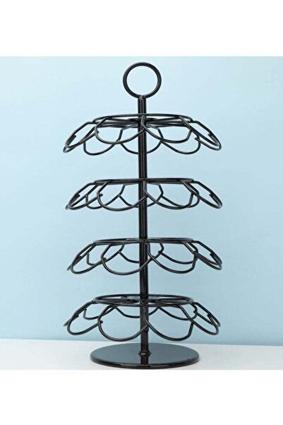 Generic 360-Degree 4-Layer Stainless Steel Rotating Standing Coffee Stand, Easy To Access, Can Store Up To 3