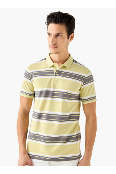 FAV Striped Polo T-shirt with Short Sleeves