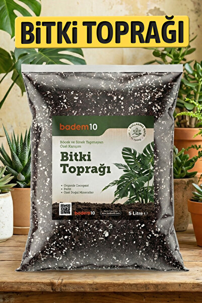 Badem10 (5 LİTRE) Organik Cocopeat Perlit Pomza Karışımlı Genel Bitki Kullanıma Uygun Bitki Toprağı Toprak